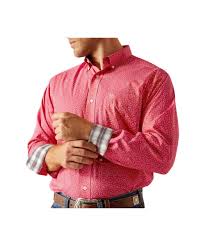 Ariat WF Brennan Pink LS SHRT