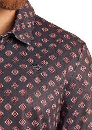 ROCK&ROLL AZTEC PRINTED POLO - BLACK