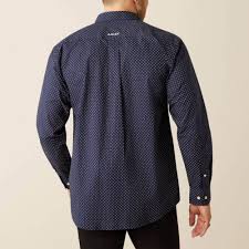 Ariat Carmine Navy LS SHRT