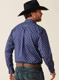 Ariat Cade Navy LS SHRT