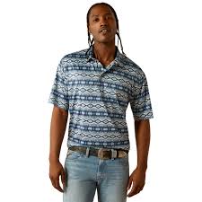 Ariat Charger 2.0 Blue Southwest SS Polo