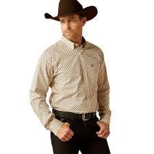 Men’s Ariat WF FRAISER FTD LS SHIRT CREAM