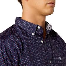 Ariat WF Wells FTD Peacoat LS SHRT