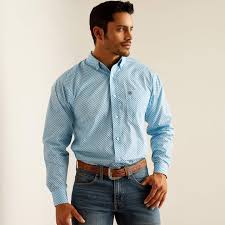 Ariat WF RICKY Sky Blue LS SHRT