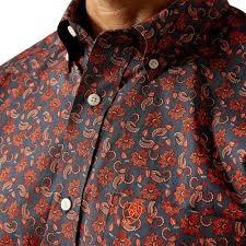 Ariat WF Iman Navy LS SHRT