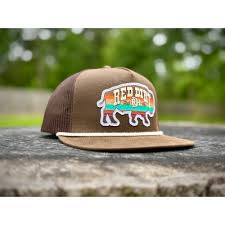 Red Dirt Rustic Bison - Leathered Brown/ Brown 5 Panel