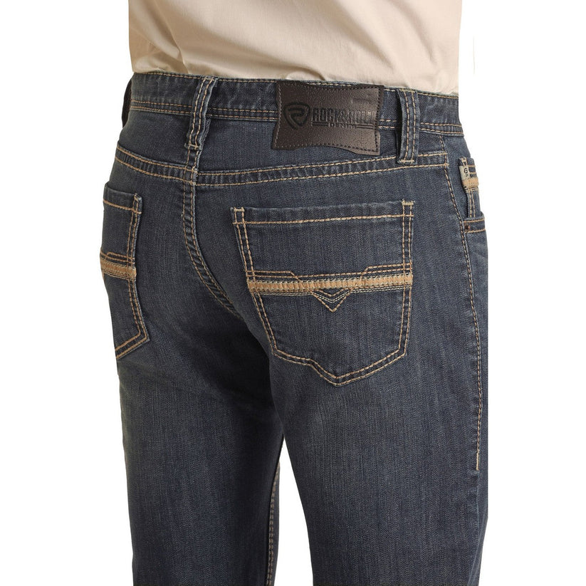 Rock & Roll Men's Revolver Slim Straight Jeans