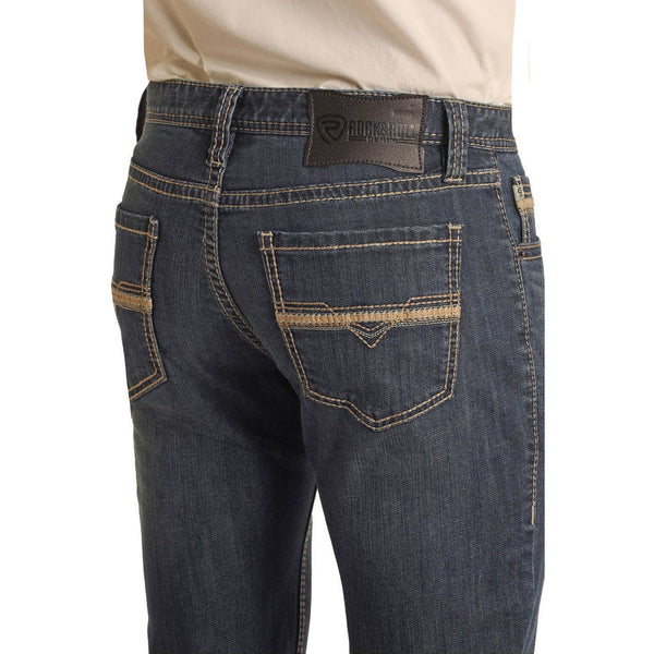 Rock & Roll Men's Revolver Slim Straight Jeans