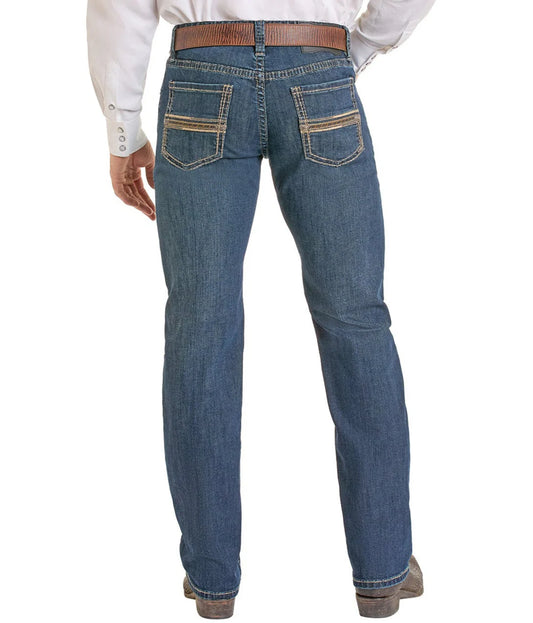 Slim Fit Embroidered Pocket Straight Leg Jeans