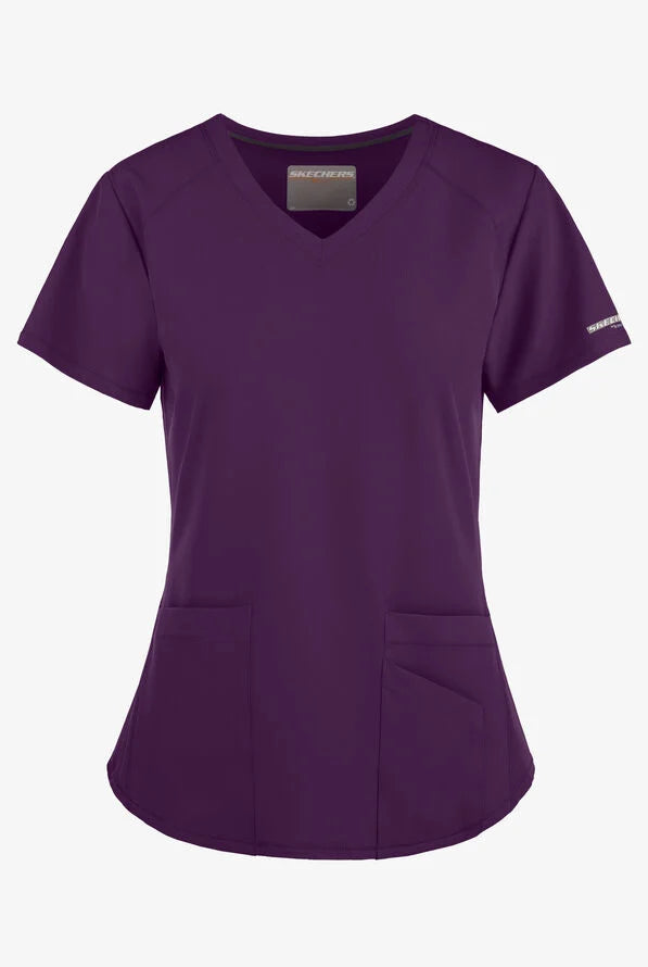 Breeze 3-Pocket Curved V-Neck Scrub Top-Plus