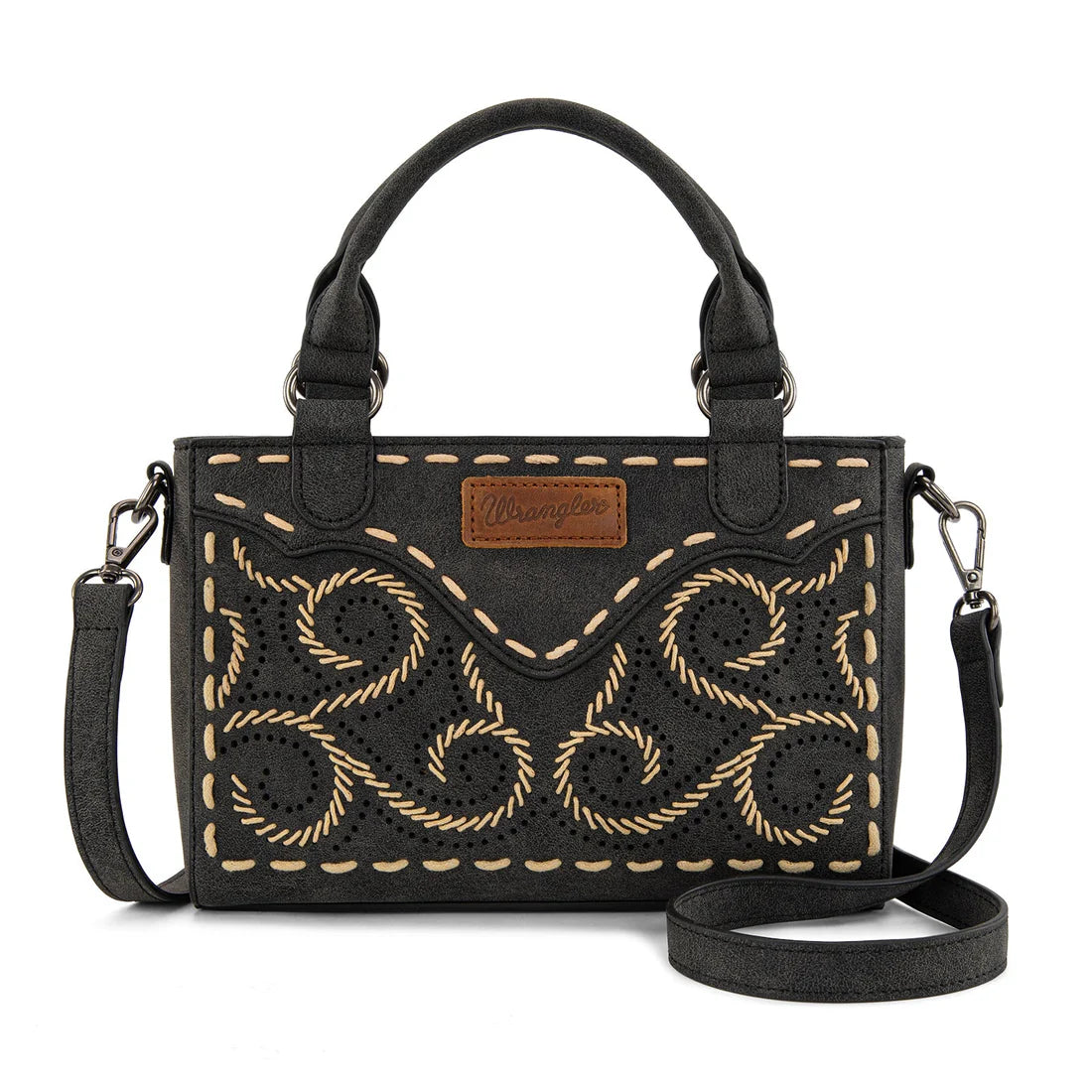 Wrangler Embroidered Swirl Mini Satchel/Crossbody