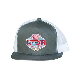 Lazy J Ranch Men's Charcoal & White Conquest Patch Mesh-Back Ball Cap