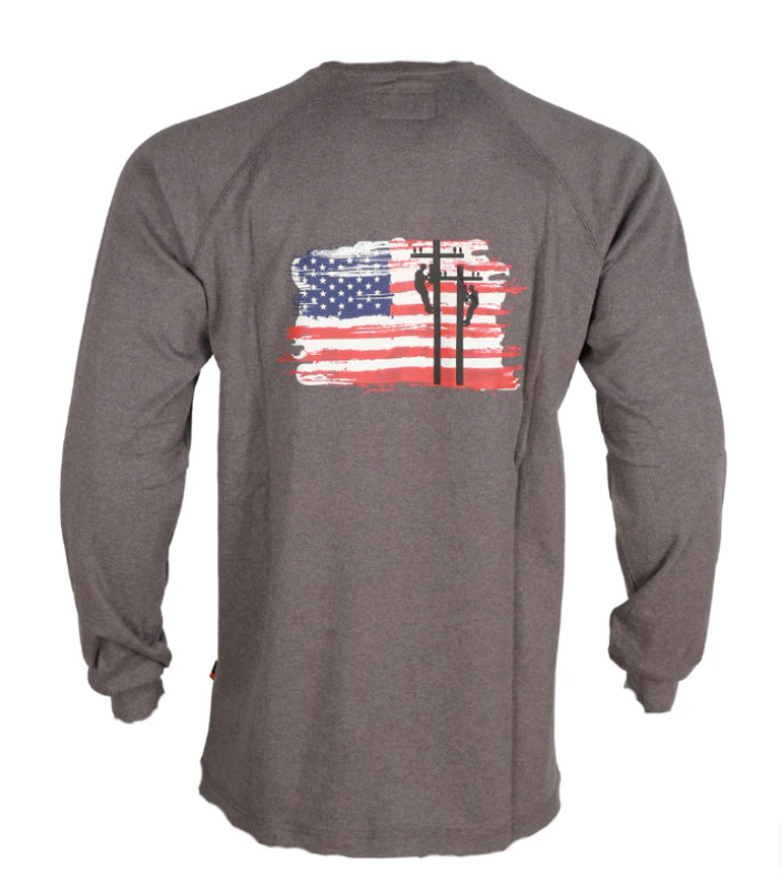 Forge Fr Men's Graphic Printed Charcoal Grey Long Sleeve T-shirt