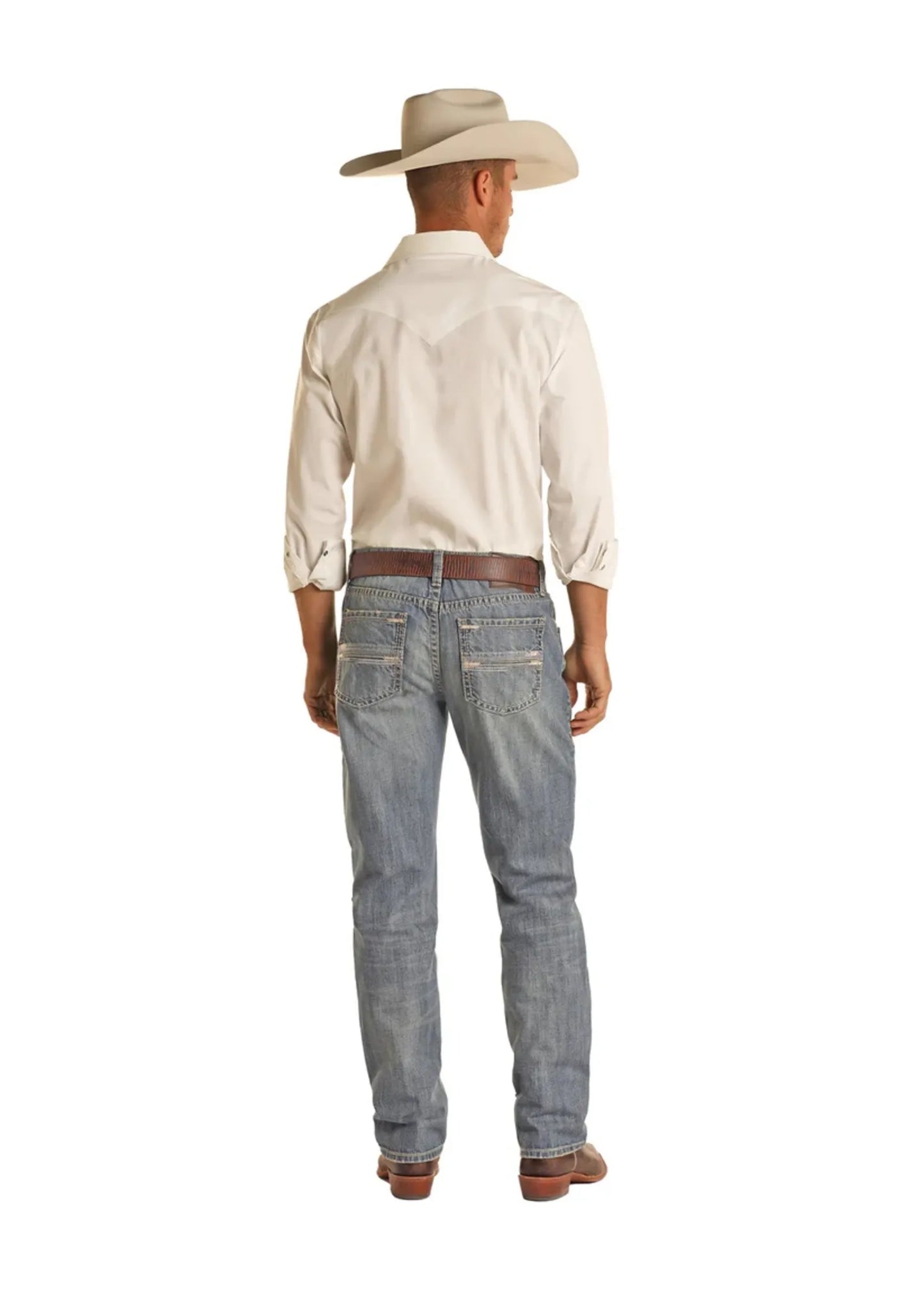 Rock & Roll Men's Relaxed Bootcut Light Wash Jeans