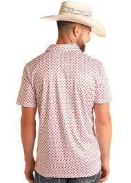 ROCK&ROLL GEO PRINTED POLO - WHITE