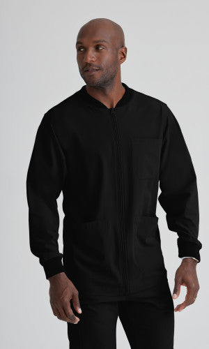 Structure 3-Pocket Crewneck Warmup Scrub Jacket