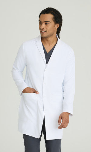 Emerge Men's 3 Pocket 36" 4-Button Lab Coat