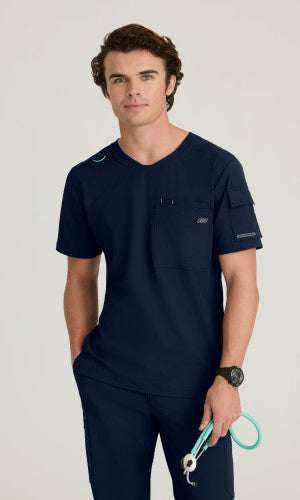 Station 3-Pocket Round Neck High-Low Hem Top