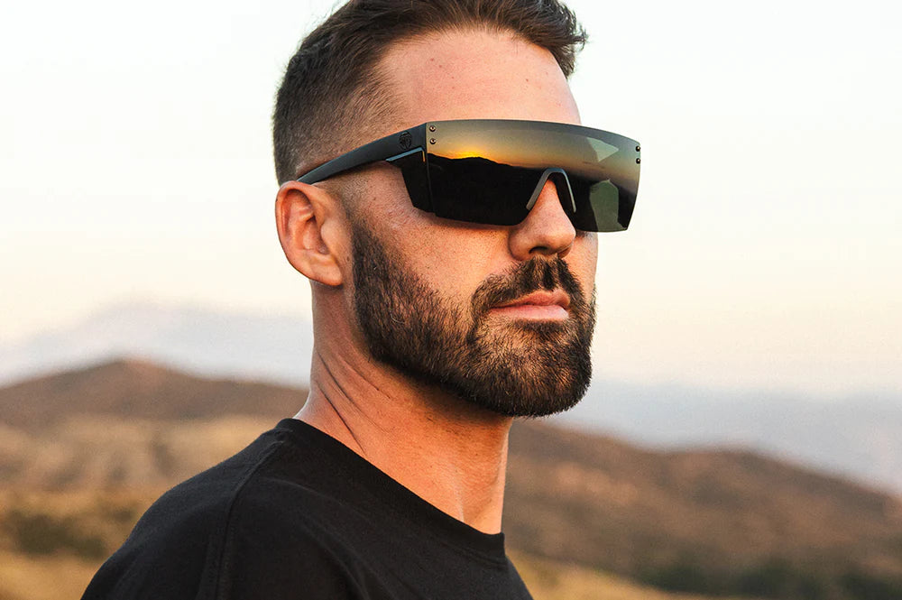 Performance XL Lazer Face Sunglasses: Polarized Ultra Black Z87+