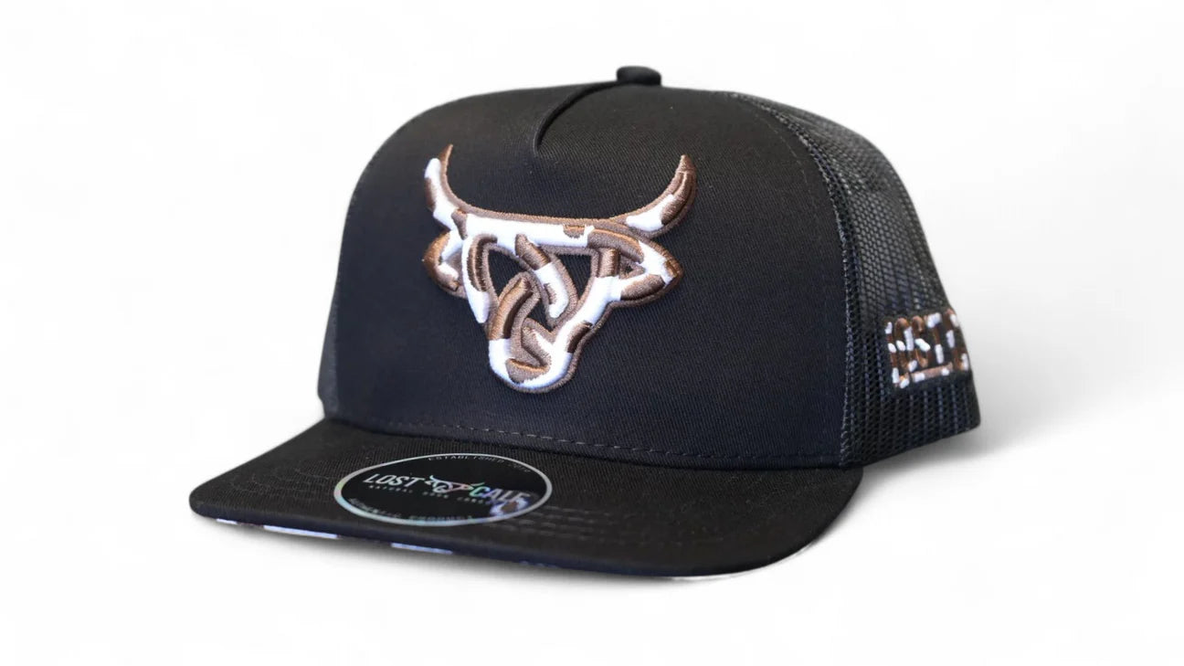 Lost Calf Cowhide Black Kids