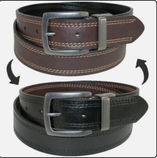 Dickies Leather Belt Men's  Reversible Belt, Black/Brown 11DI02L1