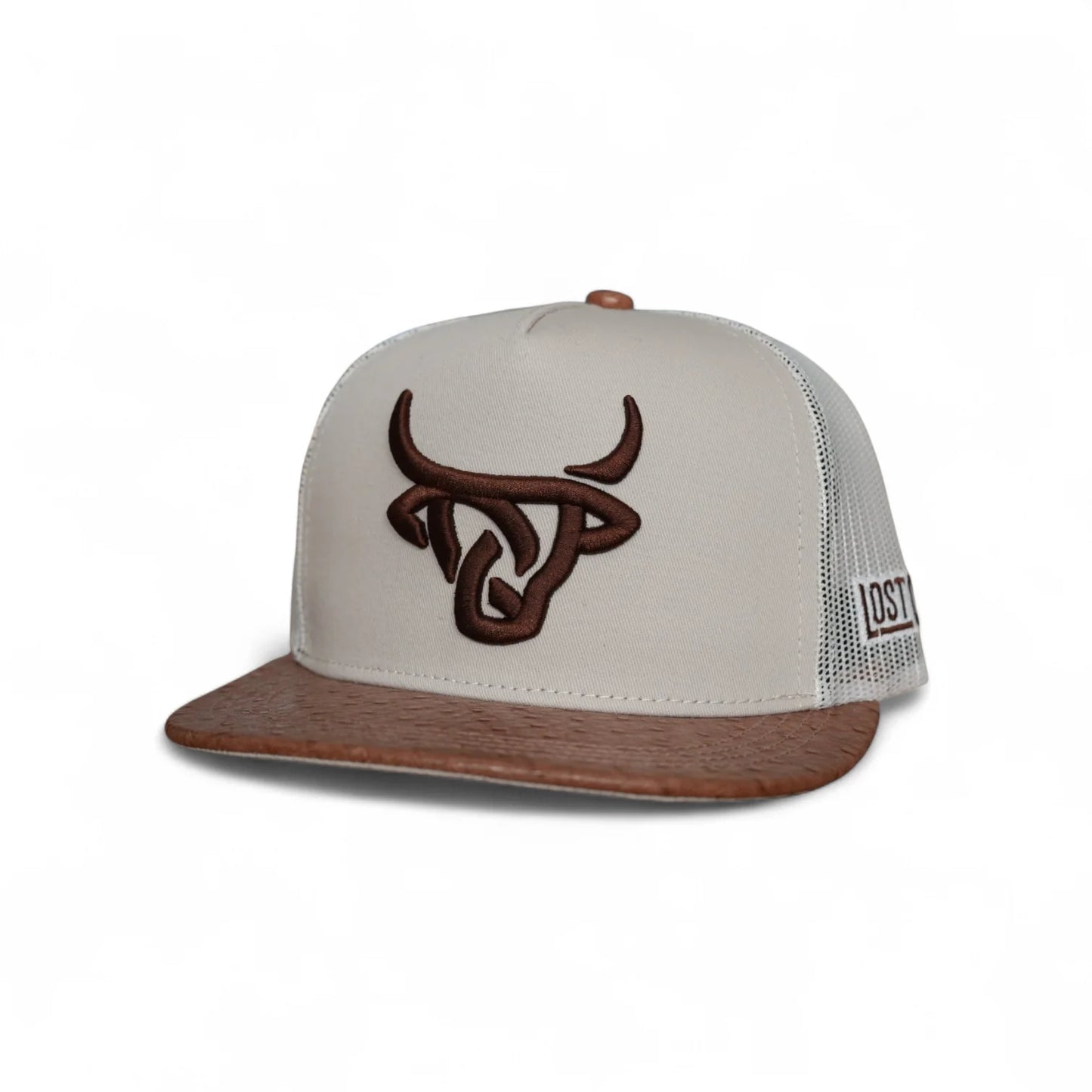 Lost Calf Ostrich Flat Cap