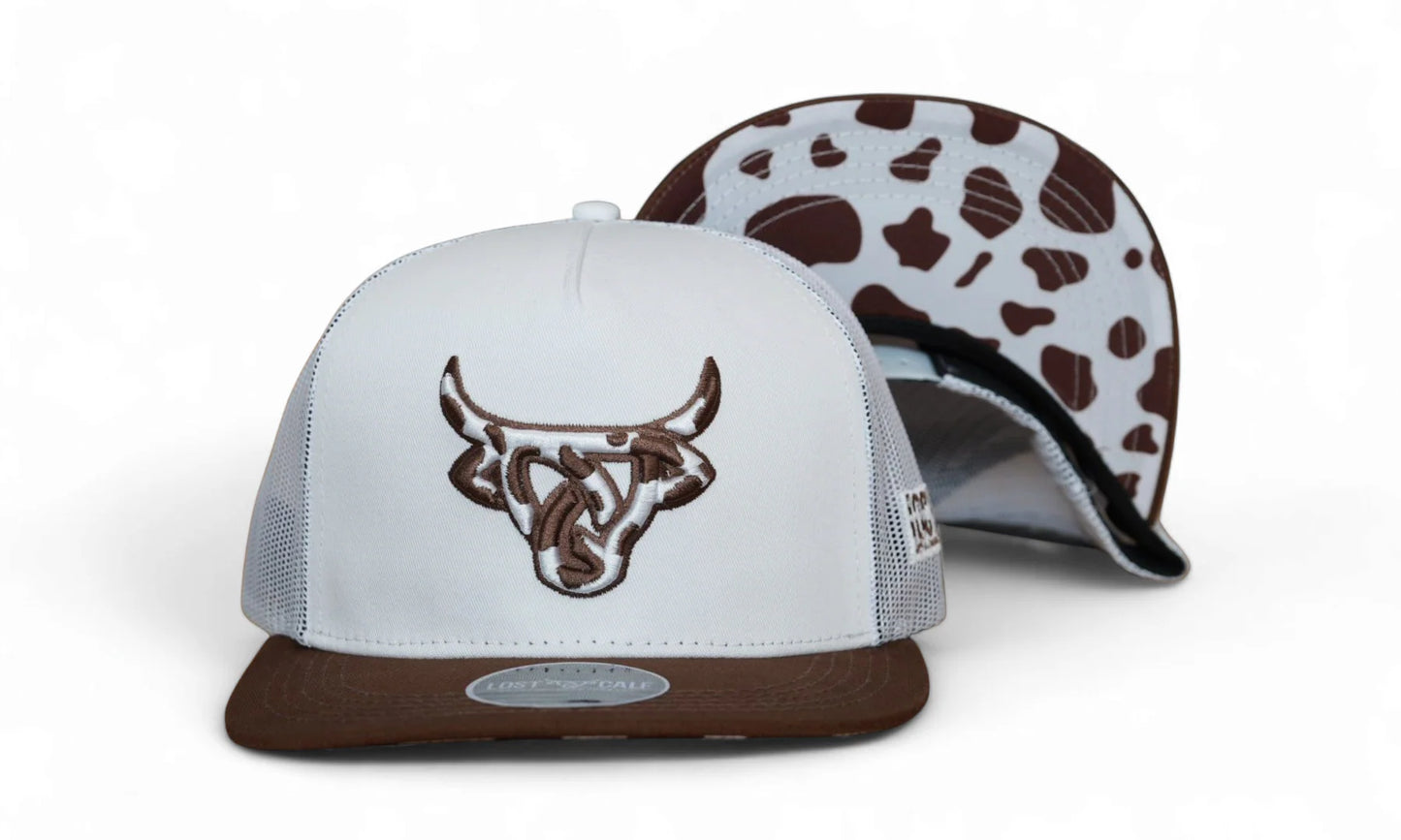Lost Calf Cowhide White/Brown