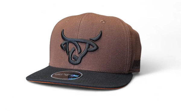 Lost Calf Baseball Brown/Black Flat Bill Trucker Hat