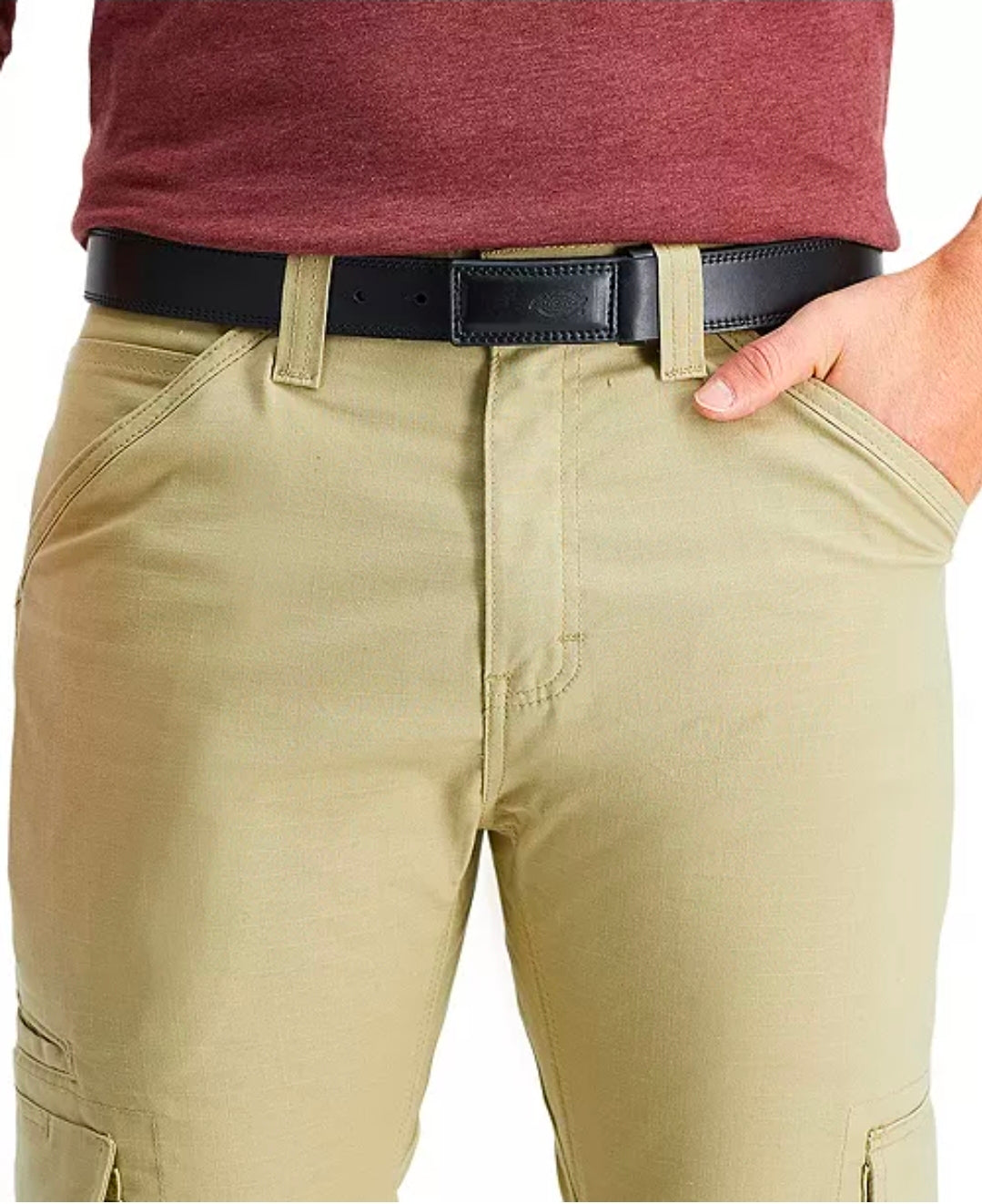 Dickies Men's Leather No-Scratch Work Belt