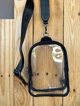 Clear black wrangler crossbody bag