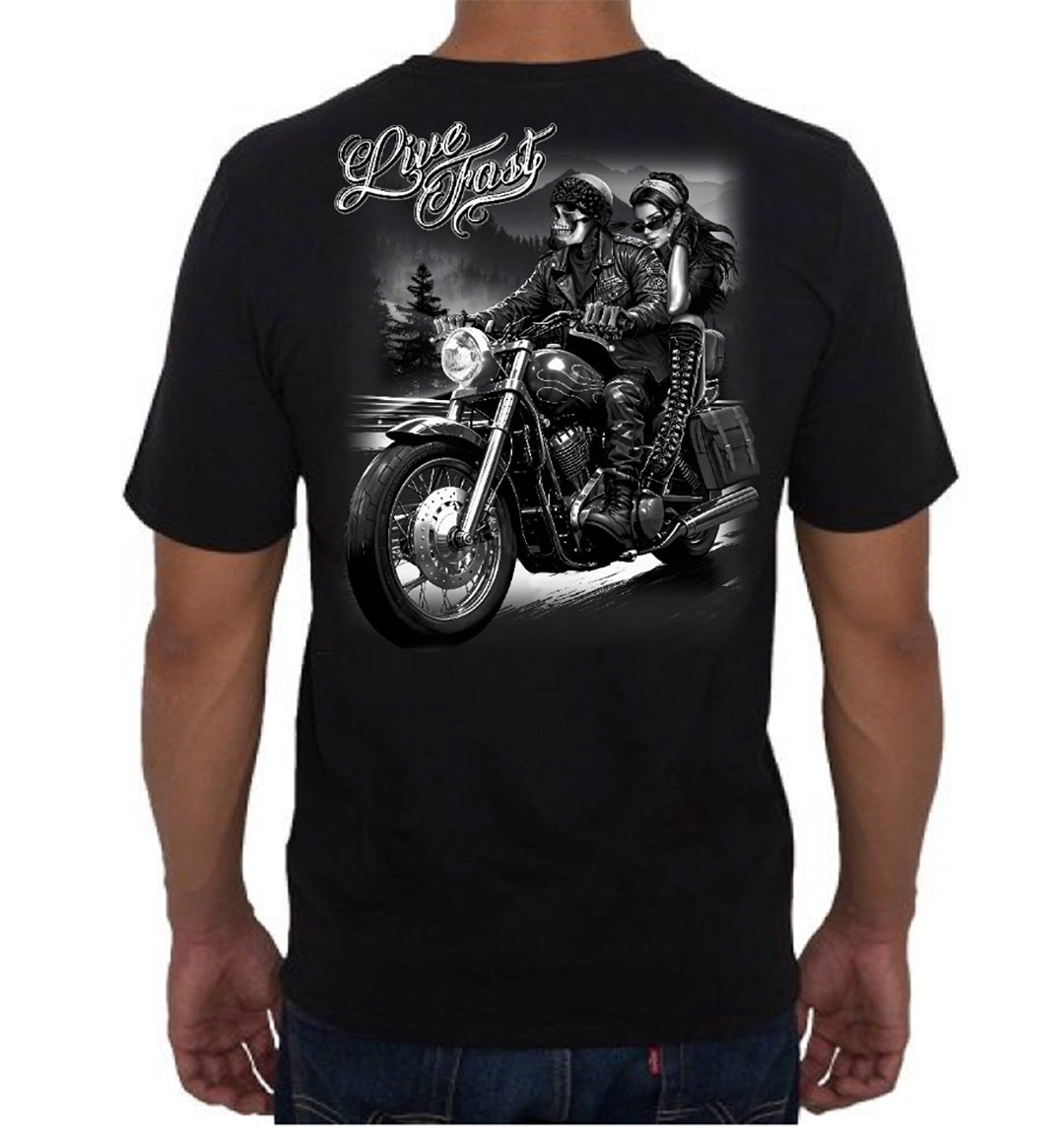 Live Fast Bike Graphic T-Shirt