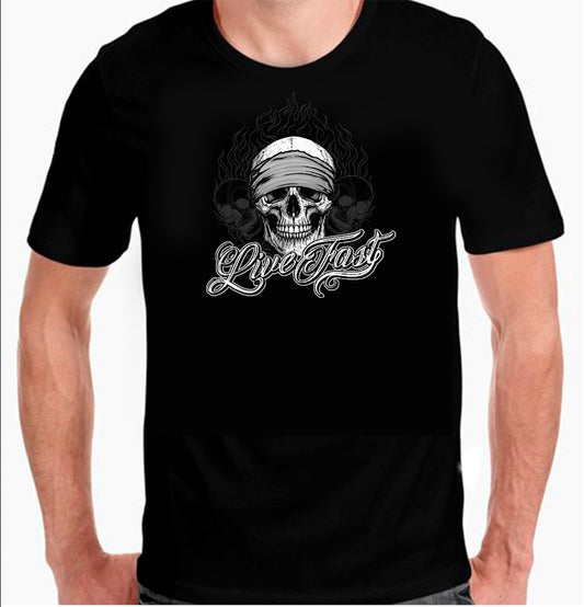 Live Fast Bike Graphic T-Shirt