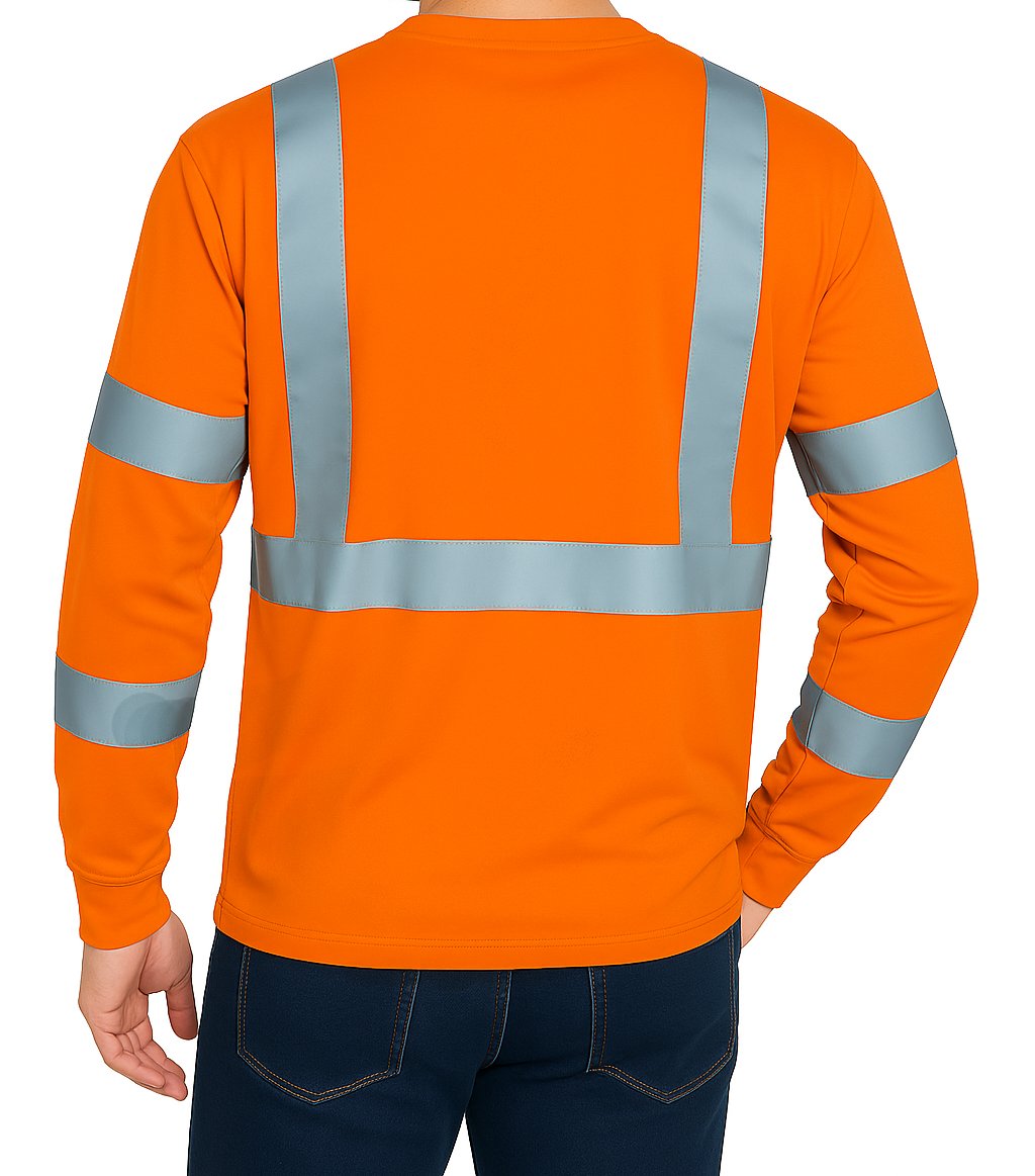 ST900  Pro One, long sleeve crew neck, high viz shirts