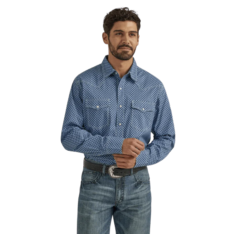 Wrangler Men's 20X Competition Advanced Comfort Long Sleeve Western Snap Shirt